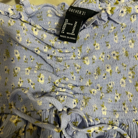 Forever 21 cropped floral tube top (with straps) - Picture 3 of 4